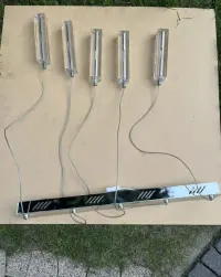 Lampa sufitowa wisząca Italux MD4512  pięć szklanych sopli — ujęcie 4