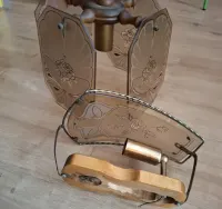 Lampa wisząca i kinkiet z motywem róży. — ujęcie 2