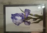 Obraz irys akwarela 30x40 — ujęcie 2