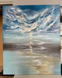 Obraz „ Ocean’s mirror” 120x100cm, akryl. Okazja! — ujęcie 4
