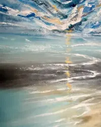 Obraz „ Ocean’s mirror” 120x100cm, akryl. Okazja! — ujęcie 5