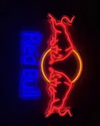 Oryginalny neon LED logo Red Bull – dekoracja/bar/pub/prezent — ujęcie 3