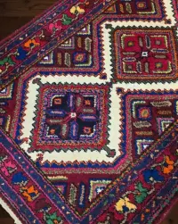 Piękny perski chodnik Hamadan - Rękodzieło wspaniałej prezencji 89x300 — ujęcie 3
