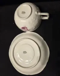 Rosenthal Sanssouci Rose Purpur Biała Filiżanka plus Podstawka — ujęcie 5