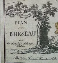 Stara Mapa Wrocław Breslau 1807 r — ujęcie 2