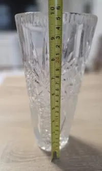 Wazon kryształowy PRL 26 cm - prawdziwy kryształ — ujęcie 4