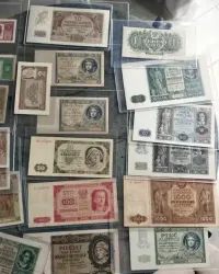 Zestaw starych banknotów polskich 1926-1948r — ujęcie 2