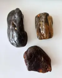 3 bursztyny  polerowane — ujęcie 2