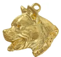 Amerykański Staffordshire terrier naszyjnik pozłocony w pudełku Art-Dog — ujęcie 3