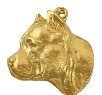 Amerykański Staffordshire terrier naszyjnik pozłocony w pudełku Art-Dog — ujęcie 3