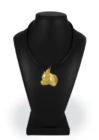 Amerykański Staffordshire terrier naszyjnik pozłocony w pudełku Art-Dog — ujęcie 5