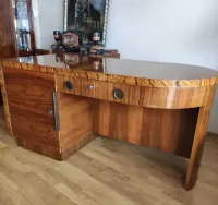 ART DECO /  piękne, projektowane biurko, znakomita,forma, po renowacji — ujęcie 4