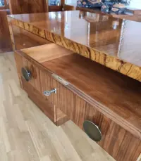 ART DECO /  piękne, projektowane biurko, znakomita,forma, po renowacji — ujęcie 5