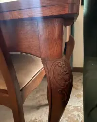 Dębowy stół antyczny , rozkładany — ujęcie 3