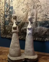 Duza polska Rzeźba ceramiczna  , ogrodowa lata 70 — ujęcie 2