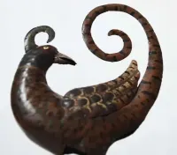 Figurka metalowa bażant ptak z blachy dekoracja ogrodowa 36 cm rękodzieło vintage — ujęcie 2