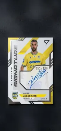 Karta SportZoo Ekstraklasa 2025/26 Julien Celestine Arka Gdynia Autograf 053/139 — ujęcie 3