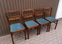 Krzesła ART-DECO Stare Antyk Komplet 4 Sztuki Po Renowacji Okazja. — ujęcie 3