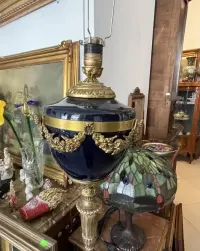 Lampa Wolnostojąca Podłogowa Styl Francuski Złote Zdobienia — ujęcie 2