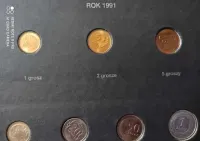 Monety komplet od 1990 do 1995 nowy klaser, zamiana na rybak bałwanek — ujęcie 5