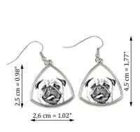 Mops, Pug kolczyki ze zdjęciem psa Art-Dog — ujęcie 2