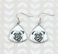 Mops, Pug kolczyki ze zdjęciem psa Art-Dog — ujęcie 3