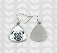 Mops, Pug kolczyki ze zdjęciem psa Art-Dog — ujęcie 4