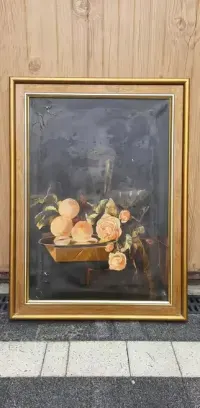 Obraz martwa natura kwiaty i pomarańcze — ujęcie 2