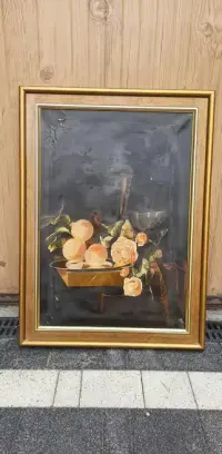 Obraz martwa natura kwiaty i pomarańcze — ujęcie 3