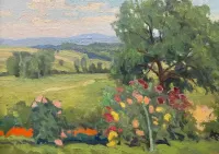 Obraz olejny Antoni Procajłowicz pejzaż 1941 r. — ujęcie 2