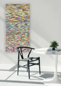 Obraz olejny na płótnie – 60 x 120 cm – nowoczesna abstrakcja 3D — ujęcie 2