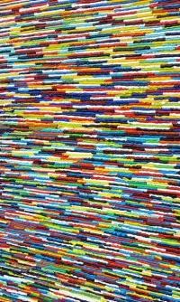 Obraz olejny na płótnie – 60 x 120 cm – nowoczesna abstrakcja 3D — ujęcie 3