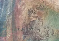 obraz olejny na płótnie 75x65/ 60x50, zdobiona, stara rama, sygnowany — ujęcie 2