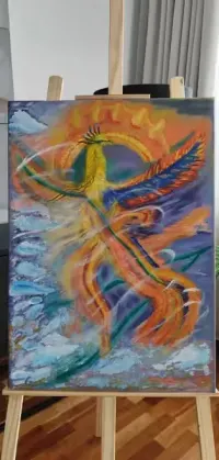 Obraz olejny " Ognisty FENIX" — ujęcie 2