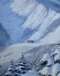 Obraz Pejzaż Tatr "Giewont" Bronisława Kłosowskiego — ujęcie 4