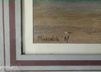 Pastel, obraz Marian Michalik "Pozorna wielkość" 1987 — ujęcie 4