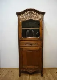 Piękna rzeźbiona witryna / barek / słupek szer. 80cm — ujęcie 2