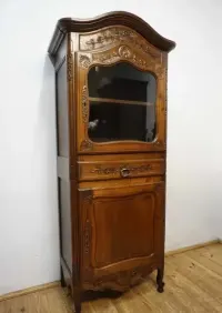 Piękna rzeźbiona witryna / barek / słupek szer. 80cm — ujęcie 3