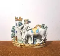 porcelanowa, zdobna żardiniera vintage - mała na rośliny — ujęcie 2