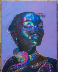 Portret akrylowy lśniący — ujęcie 3
