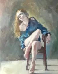 Ruda. Obraz olejny na płótnie. 30x40 cm — ujęcie 4
