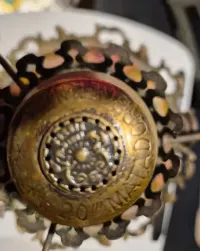 Secesyjna lampa naftowa, palnik matador20"' Graetz Berlin — ujęcie 4