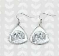 Shih Tzu kolczyki ze zdjęciem psa Art-Dog — ujęcie 3