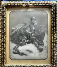 Stary obraz ODWRÓT SPOD MOSKWY - oryginał, antyk, 1880 sygnowany, militaria, Napoleon — ujęcie 2