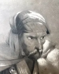 Stary obraz ODWRÓT SPOD MOSKWY - oryginał, antyk, 1880 sygnowany, militaria, Napoleon — ujęcie 3