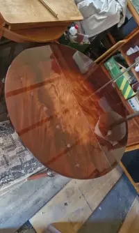 Stół art deco/ stol antyk prl/ stol okrągły rozkladany — ujęcie 3