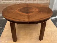 Stół Owalny Orzech 139x110 Art-Deco Rozkładany Antyk lata 30-40 !!  Po Renowacji — ujęcie 2