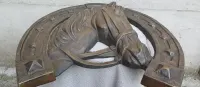 Unikatowa Płaskorzeźba z Brązu 65 x 65 cm 36kg – Koń w Podkowie – Sygn. AW 44 ? — ujęcie 4