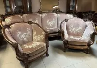Włoski Zestaw Komplet Wypoczynkowy Mega Sofa 4 osobowa 2 Fotele 411 Italy meble stylowe włoskie kanapa Bardzo Wygodny — ujęcie 3