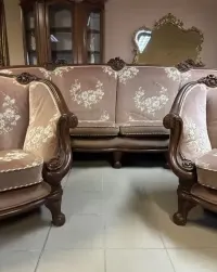 Włoski Zestaw Komplet Wypoczynkowy Mega Sofa 4 osobowa 2 Fotele 411 Italy meble stylowe włoskie kanapa Bardzo Wygodny — ujęcie 5